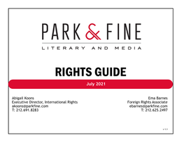RIGHTS GUIDE July 2021