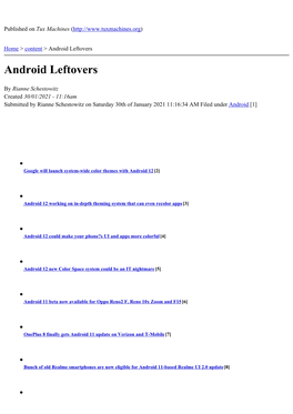 Android Leftovers