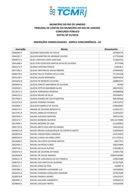 Relação De Homologados