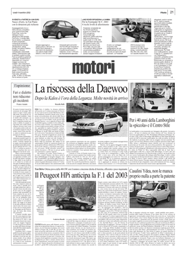 Il Peugeot Hpi Anticipa La F.1 Del 2003 Proprio Nulla a Parte La Patente Scito a Ridurre Drasticamente E Im- Provvisamente La Velocità