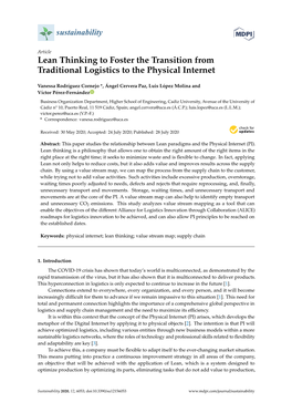 Lean Thinking to Foster the Transition from Traditional Logistics to the Physical Internet
