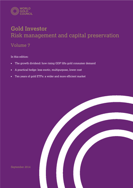 Gold Investor Risk Management and Capital Preservation