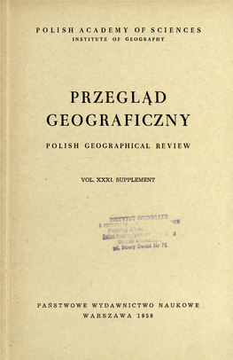 Przegląd Geograficzny T. 31 Supplement (1959)