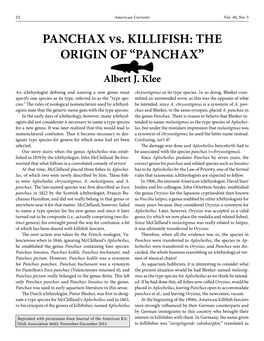 PANCHAX Vs. KILLIFISH: the ORIGIN of “PANCHAX”