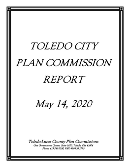 TOLEDO CITY PLAN COMMISSION REPORT May 14, 2020