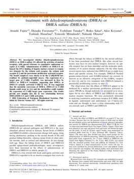 By Treatment with Dehydroepiandrosterone