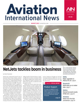Netjets Tackles Boom in Business Sales of Shares, Leases, and Jet Cards for Light Jets
