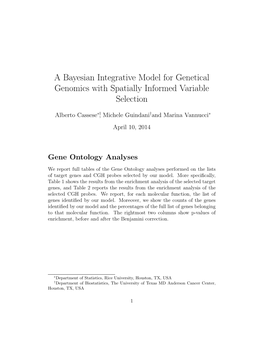 A Bayesian Integrative Model for Genetical Genomics with Spatially Informed Variable Selection