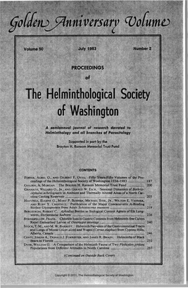 The Helminthological Society of Washington