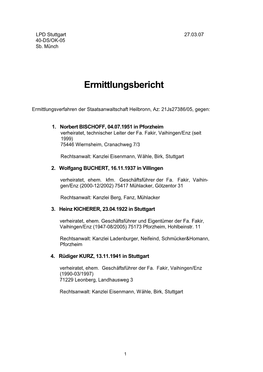 Ermittlungsbericht