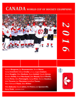 2016 World Cup of Hockey