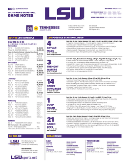 Game Notes Ncaa Final Four 1953 • 1981 • 1986 • 2006