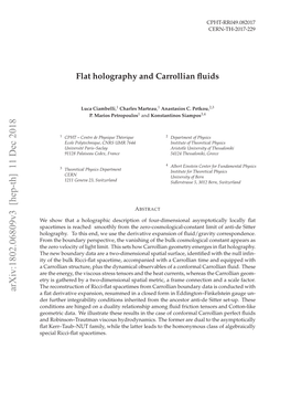 Flat Holography and Carrollian Fluids