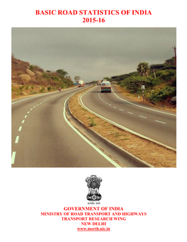Basic Road Statistics of India 2015-16