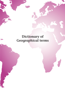 Dictionary of Geographical Terms