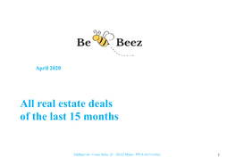 All Real Estate Deals of the Last 15 Months