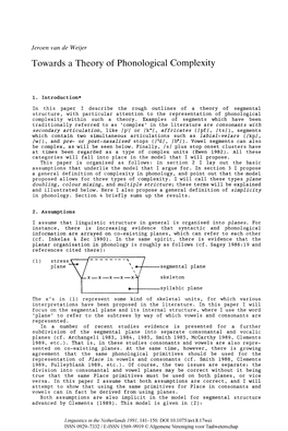 Towards a Theory of Phonological Complexity