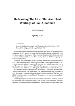 The Anarchist Writings of Paul Goodman