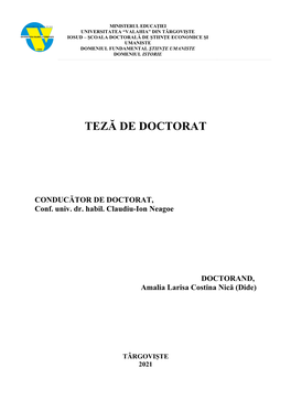 Teză De Doctorat