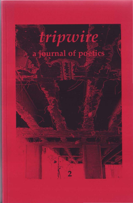 Tripwire a Journal of Poetics