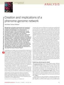 Creation and Implications of a Phenome-Genome Network