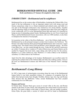 Berkhamsted's Long History