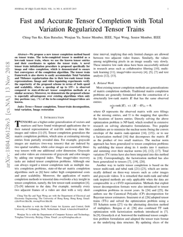 Fast and Accurate Tensor Completion with Total Variation Regularized