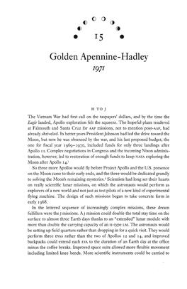 Chapter 15: Golden Apennine-Hadley 1971