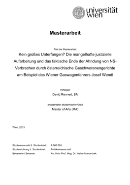 Masterarbeit