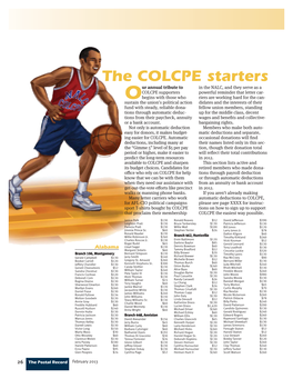 The COLCPE Starters: Automatic Contributors