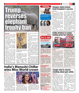 Trump Reverses Elephant Trophy