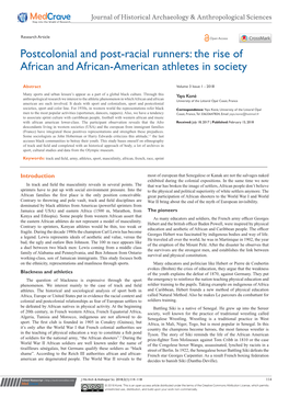 The Rise of African and African-American Athletes in Society