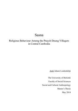 Religious Behaviour Among the Praych Doung Villagers in Central Cambodia