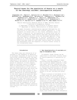 Thyroid Doses for the Population of Russia As a Result of the Chernobyl Accident (Retrospective Analysis)