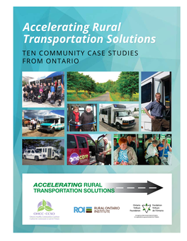Accelerating Rural Transportation Solutions Ten Community Case Studies from Ontario