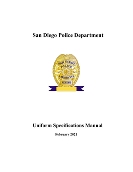 Uniform Specification Manual