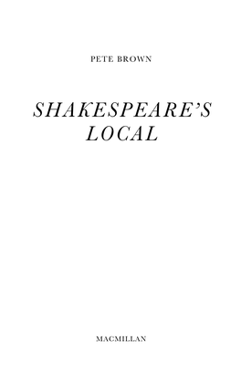 Shakespeare's Local