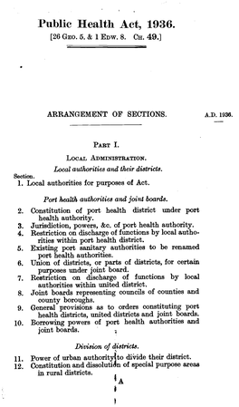 Public Health Act, 1936. [26 GEO