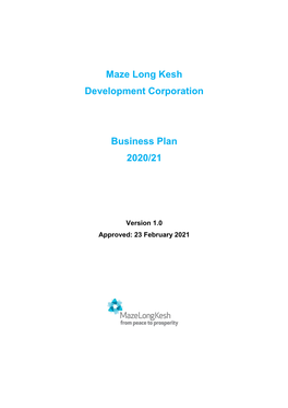 Business Plan 20–21