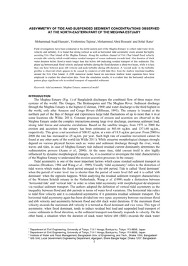1 Assymmetry of Tide and Suspended Sediment