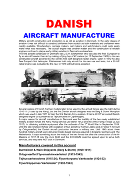 Danish Aircraft Manufacture