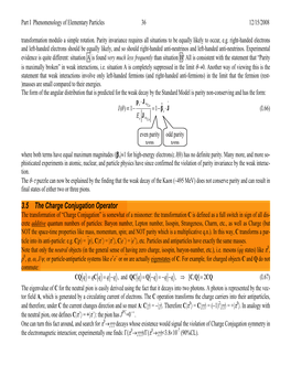 3.5 the Charge Conjugation Operator