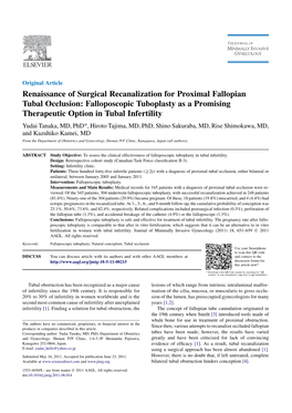 Renaissance of Surgical Recanalization for Proximal