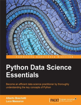 Python Data Science Essentials Table of Contents