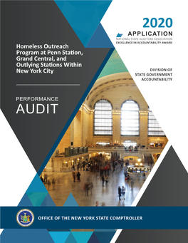 Homeless Outreach Program at Penn Station, Grand Central, and Outlying Stations Within New York City DIVISION of STATE GOVERNMENT ACCOUNTABILITY