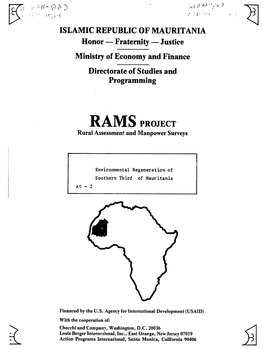 RAMS PROJECT Rural Assessment and Manpower Surveys