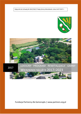 Lokalny Program Rewitalizacji Gminy Wierzbinek Na Lata 2017–2023