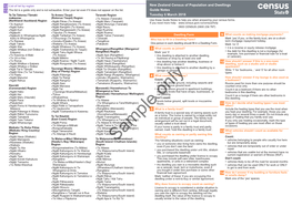 New Zealand Census of Population and Dwellings Guide Notes