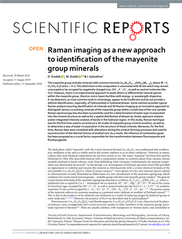 Raman Imaging As a New Approach to Identification of the Mayenite Group