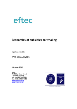 Economics of Subsidies to Whaling